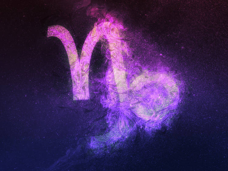 Ilustração de Universo com o símbolo do signo Capricórnio (Horóscopo 2023)