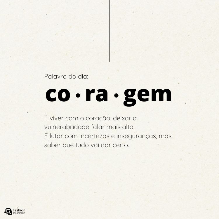 Frase escrita em fundo neutro