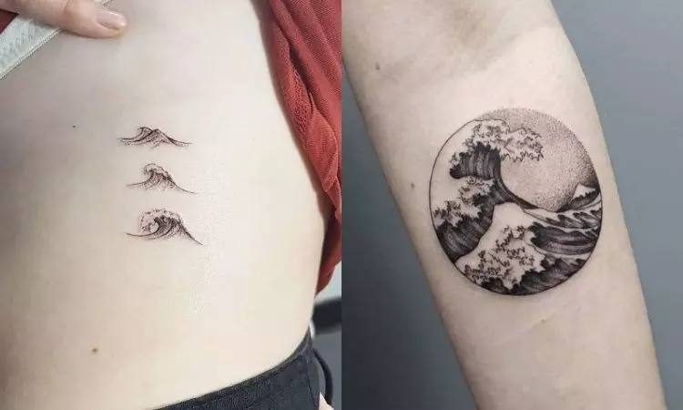 onda em preto e branco