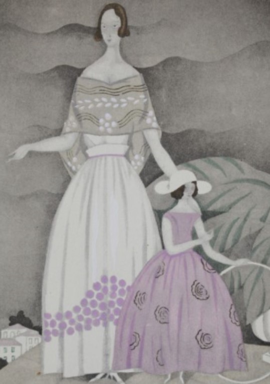 La Rose du jardin. Robes, de Jeanne Lanvin - pl.55, La Gazette du Bon ton, 1922 n°7. 