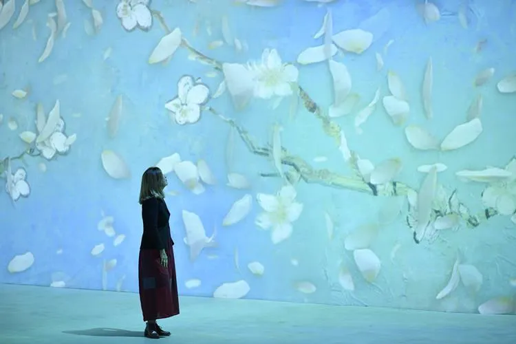 exposição van gogh, fundo de obra do pintor