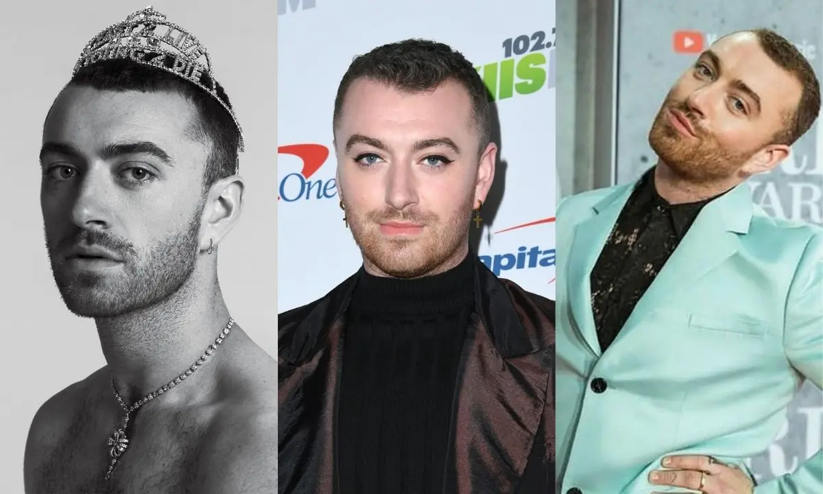 Imagem de uma montagem do Sam Smith.