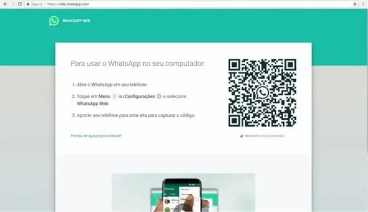 print do WhatsApp Web, app que ajuda a resolver problemas com o WhatsApp