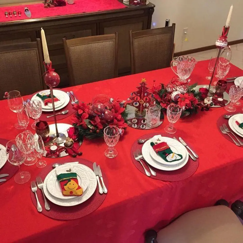 Toalha de mesa ceia de Natal.