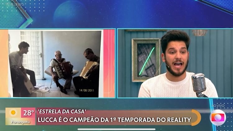 Lucca é o vencedor da primeira temporada do Estrela da Casa, da Globo.