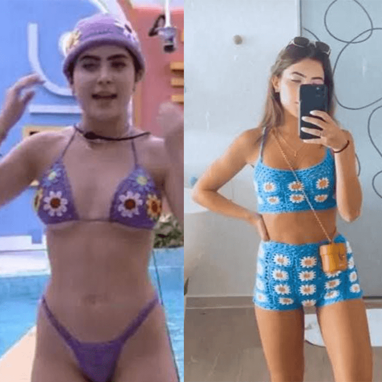 Jade Picon com roupas crochê